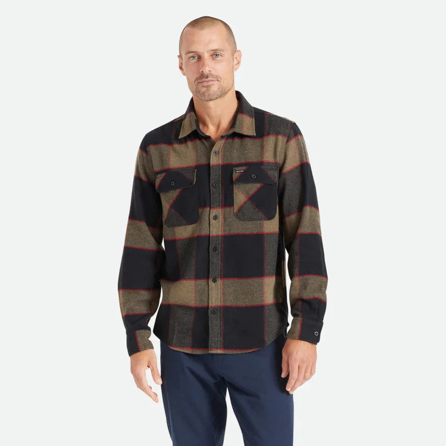 Men's Bowery L/S Flannel - Heather Grey / Charcoal