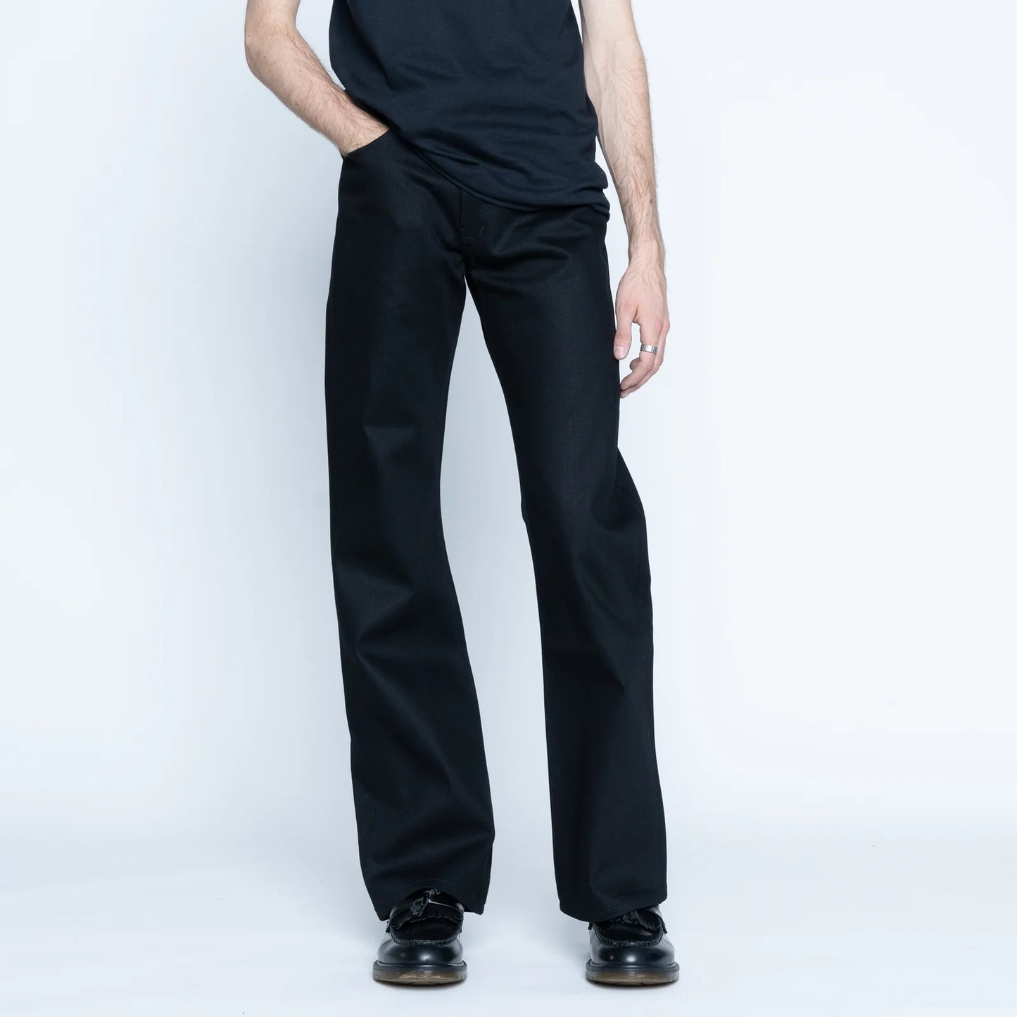 Men's Groovy Guy - Solid Black Selvedge