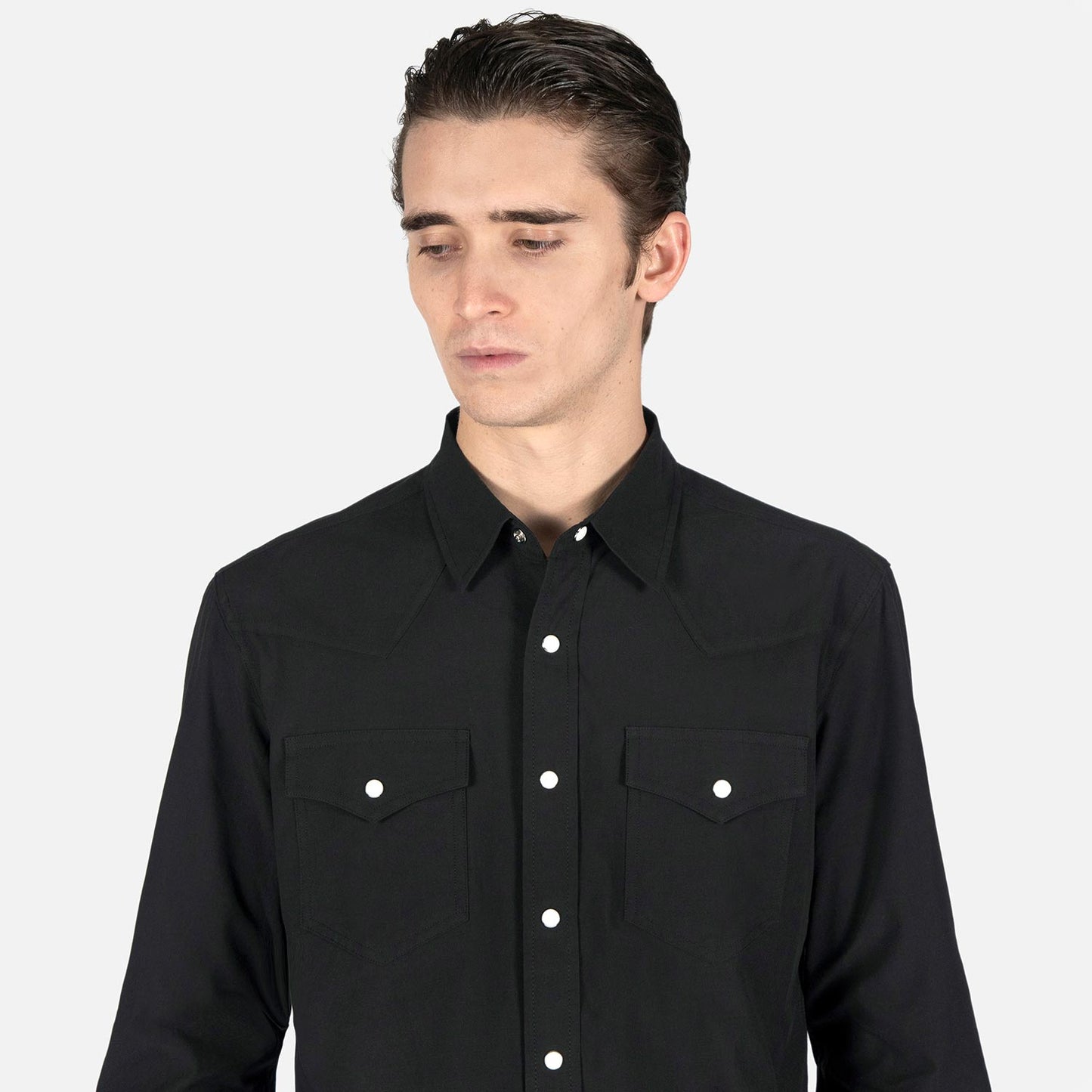 Men's Open Road L/S Western Shirt - Black