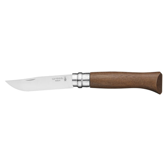 Opinel No.08 Stainless Steel Folding Knife - Walnut