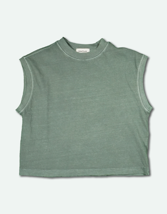 Women's Relaxed Muscle Tee - Sage Leaf