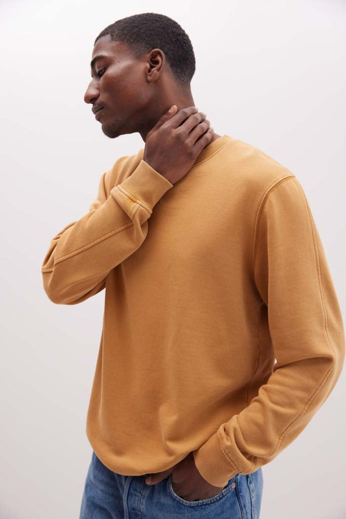 Men's Recycled Fleece Sweatshirt - Mineral Gold Spice