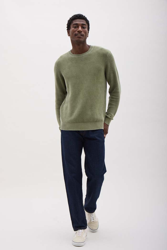 Men's Dune Open Knit Sweater - Cypress