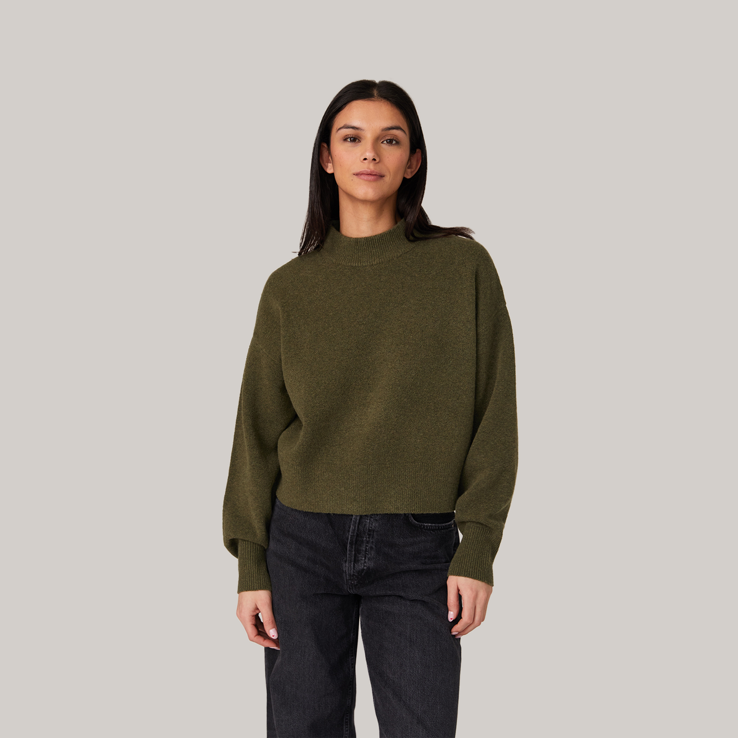 Women's Vhari Crew Neck Jumper - Olive Night