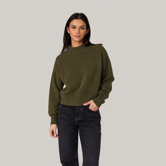 Women's Vhari Crew Neck Jumper - Olive Night