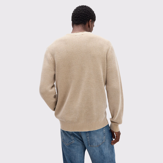 Men's Dune Open Knit Sweater - Khaki