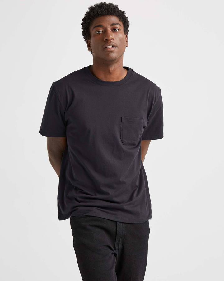 Men's Pima Cotton Pocket Tee - Black