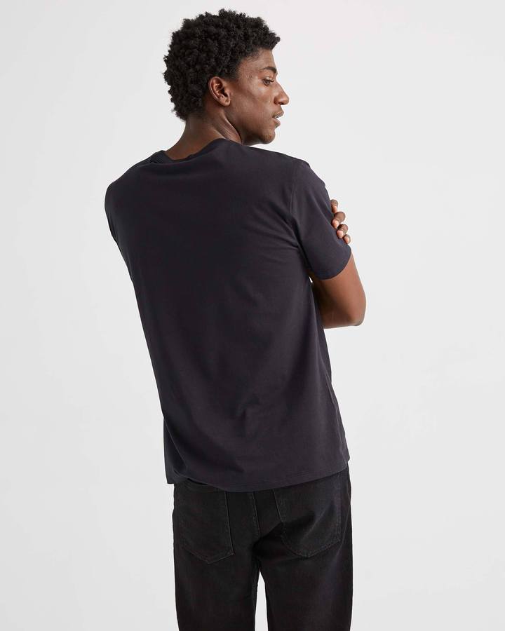 Men's Pima Cotton Pocket Tee - Black