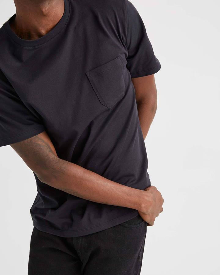 Men's Pima Cotton Pocket Tee - Black