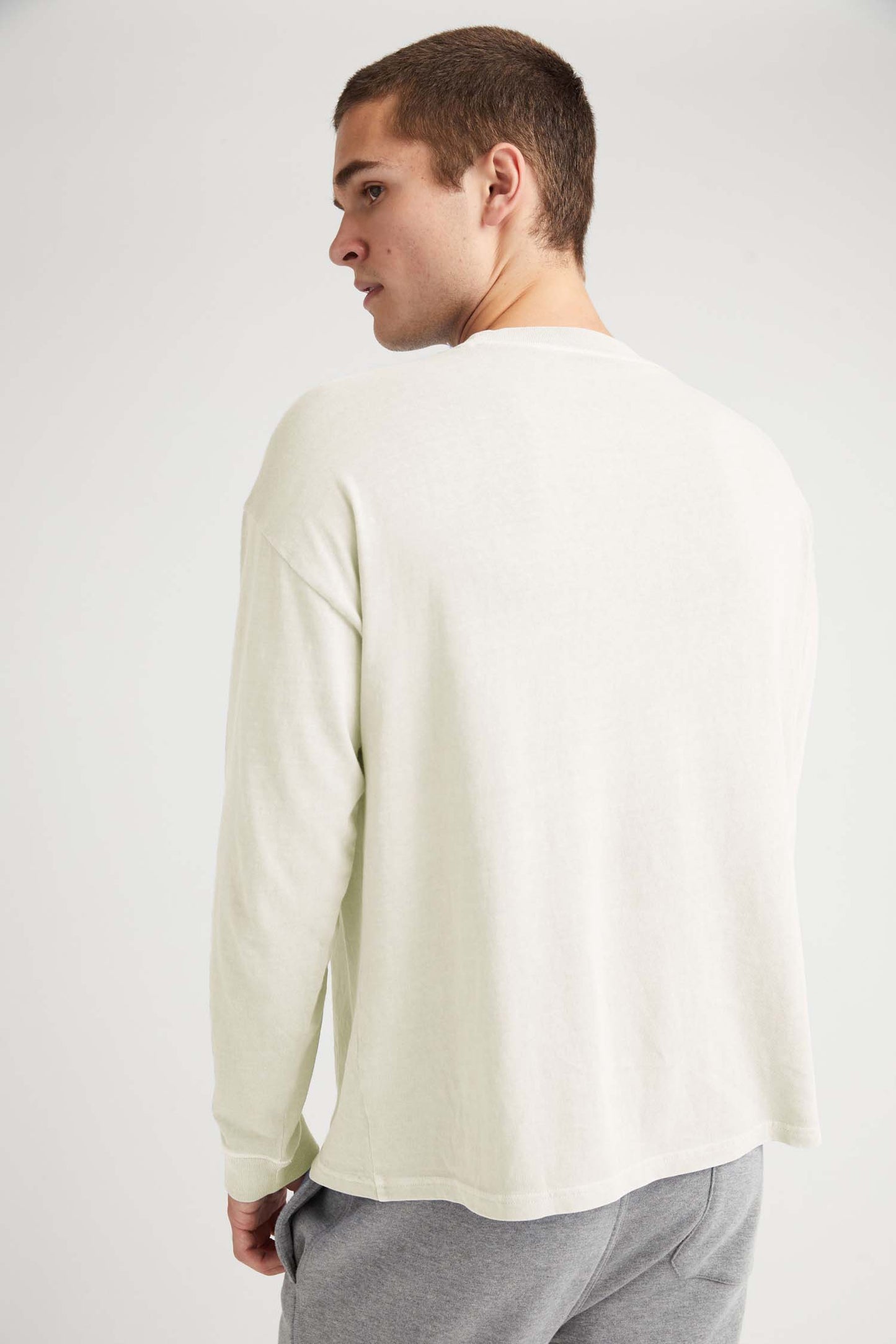 Men's Relaxed Long Sleeve Tee - Bone