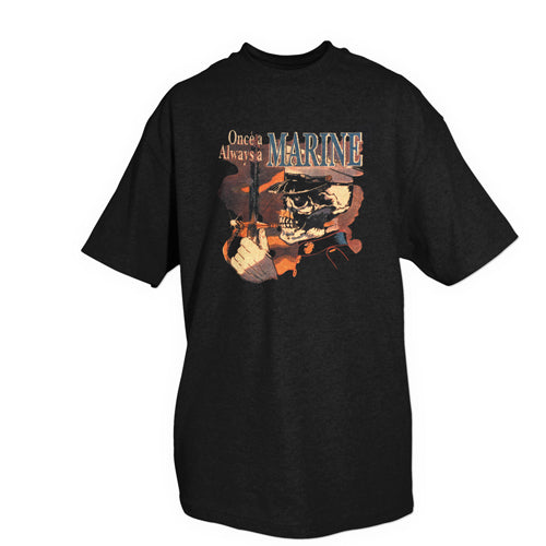 MEN'S ONCE A MARINE ALWAYS A MARINE T-SHIRT BLACK