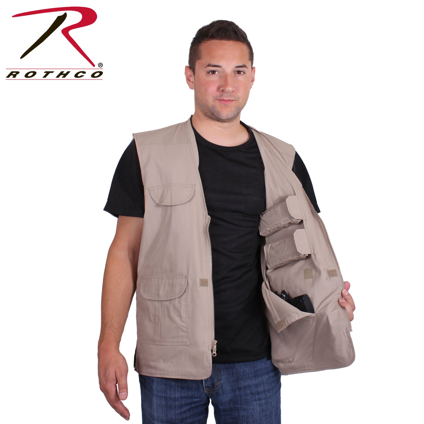 ROTHCO LIGHTWEIGHT PROFESSIONAL CONCEALED CARRY VEST - KHAKI