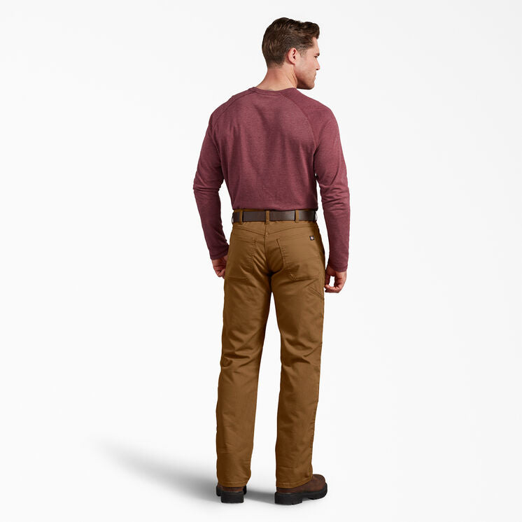 Men's Dickies Double Knee Duck Pant Regular Fit DP903 - Stonewashed Brown