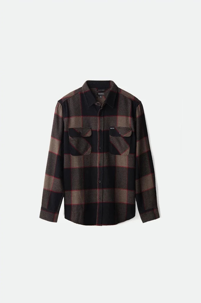 Men's Bowery L/S Flannel - Heather Grey / Charcoal