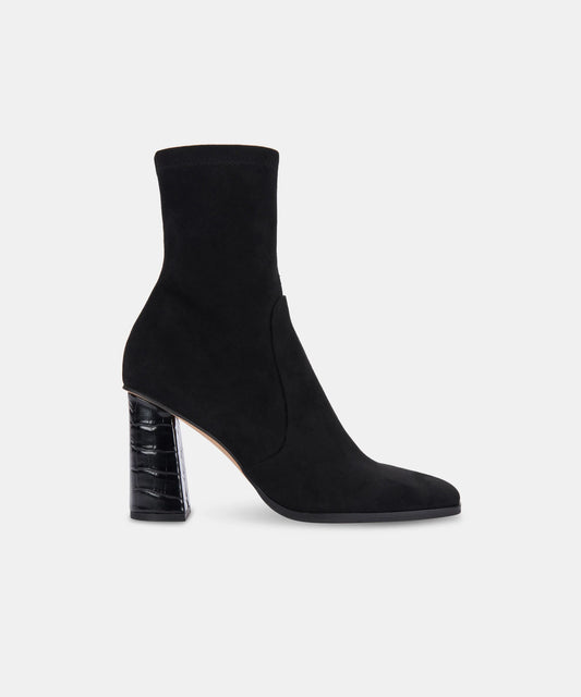 Women's Petya Booties - Black Stella Suede (Sizes 9.5, 10)