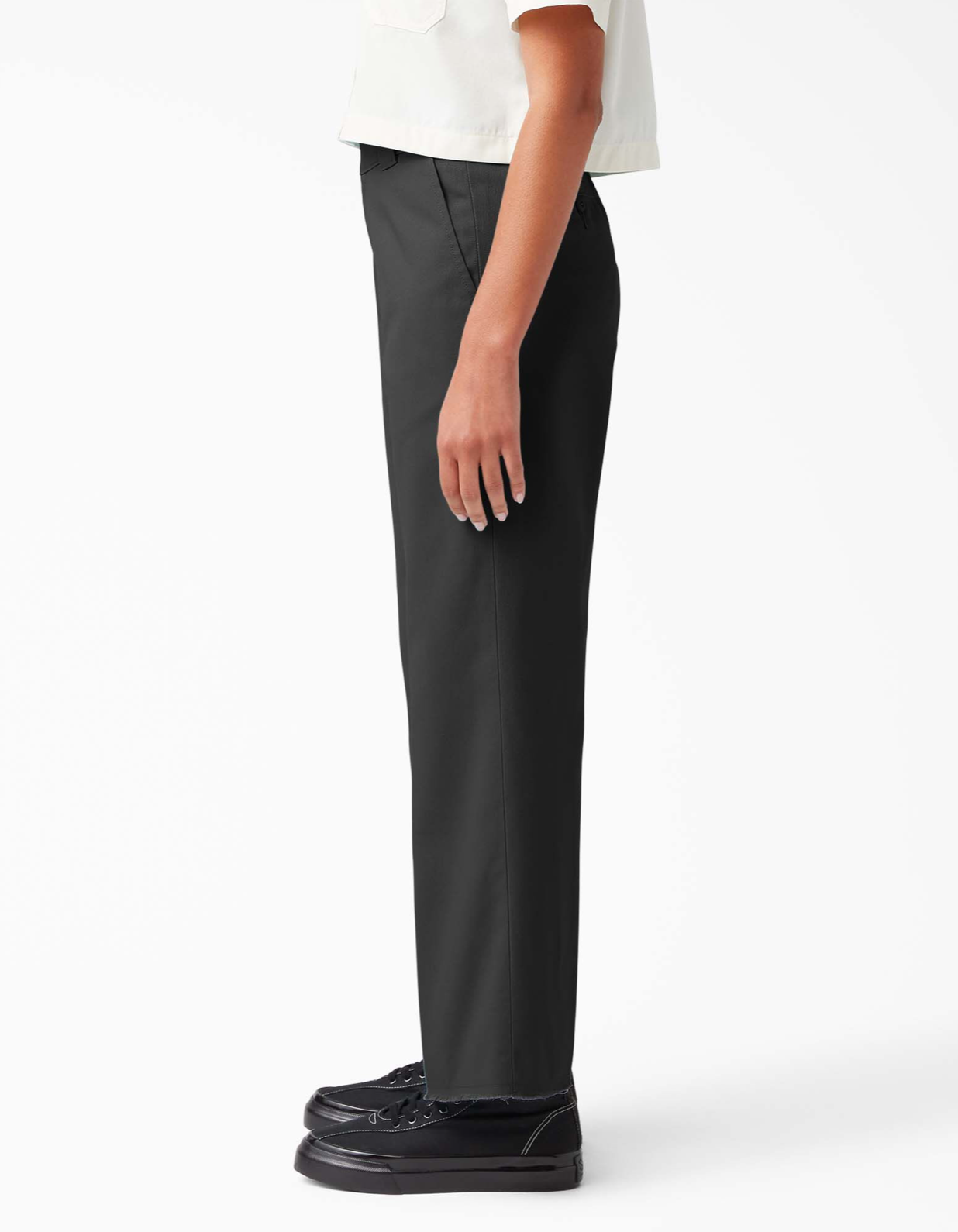 Women's Dickies Regular Fit Cropped Pants - Rinsed Black