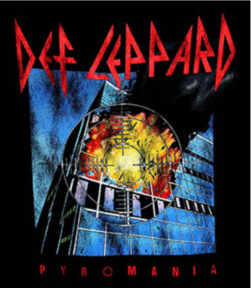 Def Leppard (Pyromania Black) Tee