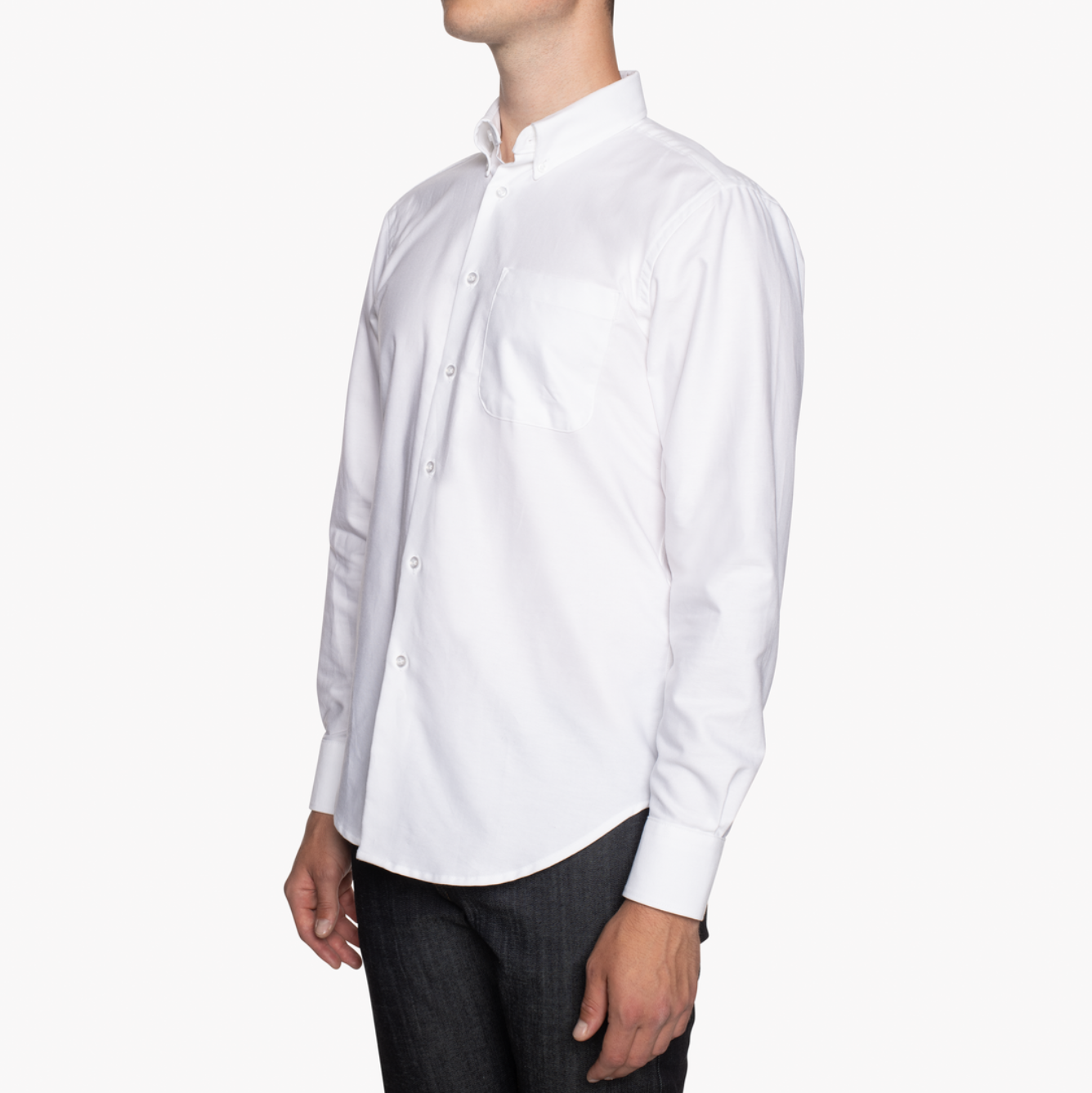 Men's Easy Shirt - Cotton Oxford - White