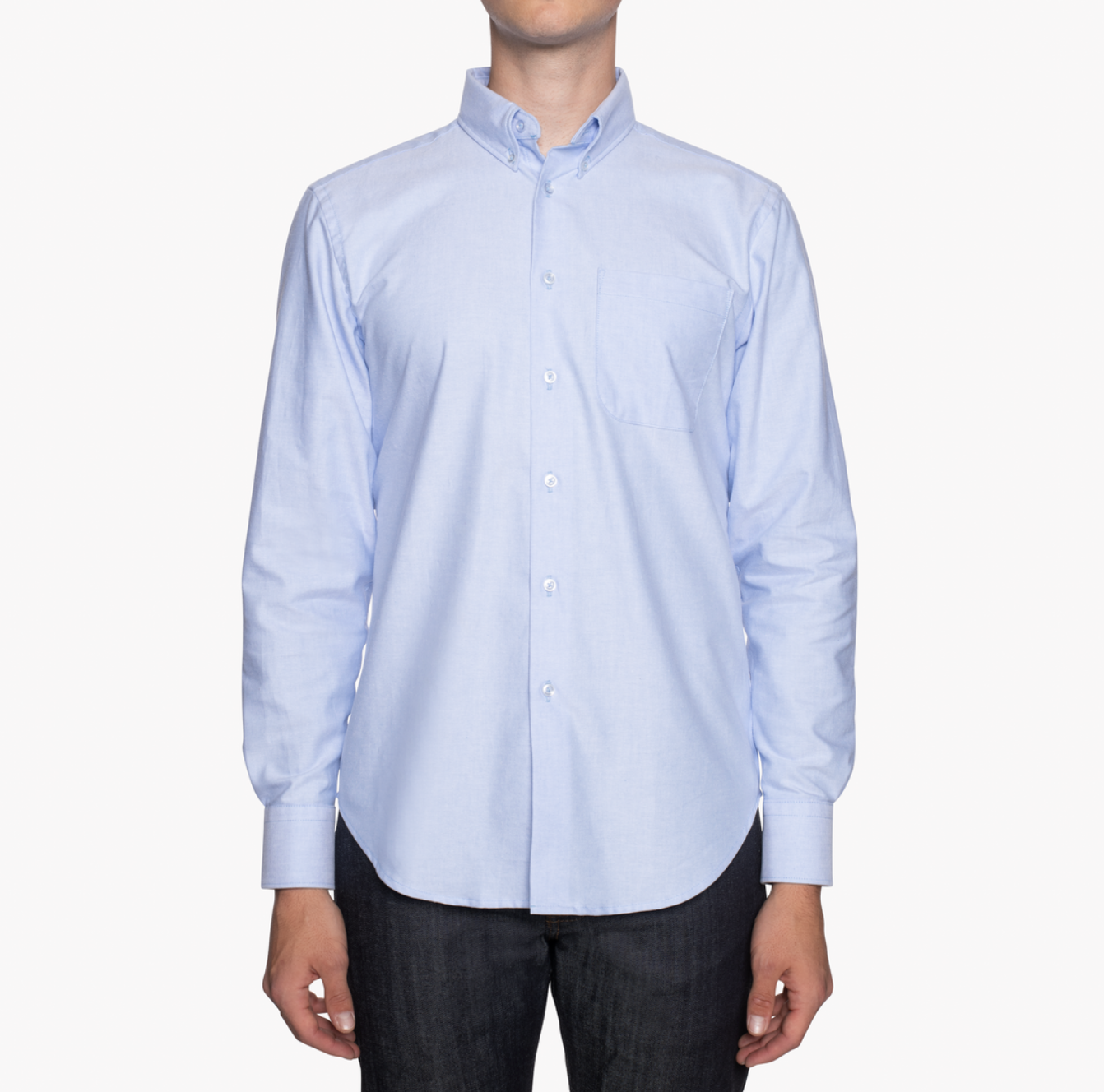 Men's Easy Shirt - Cotton Oxford - Pale Blue