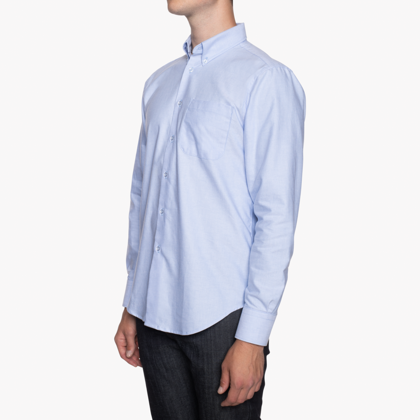 Men's Easy Shirt - Cotton Oxford - Pale Blue