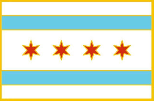 CHICAGO FLAG ENAMEL PIN