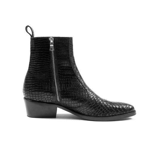 Women's Richards Boot - Black Snakeskin