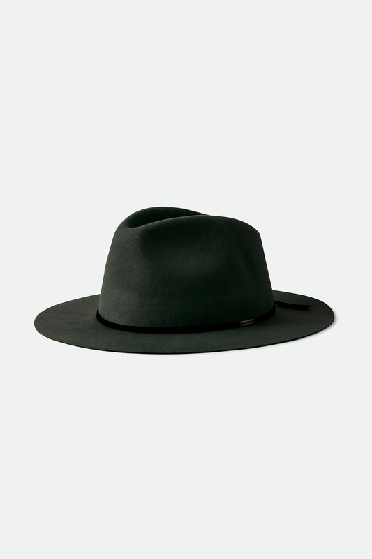 Wesley Packable Fedora - Washed Black