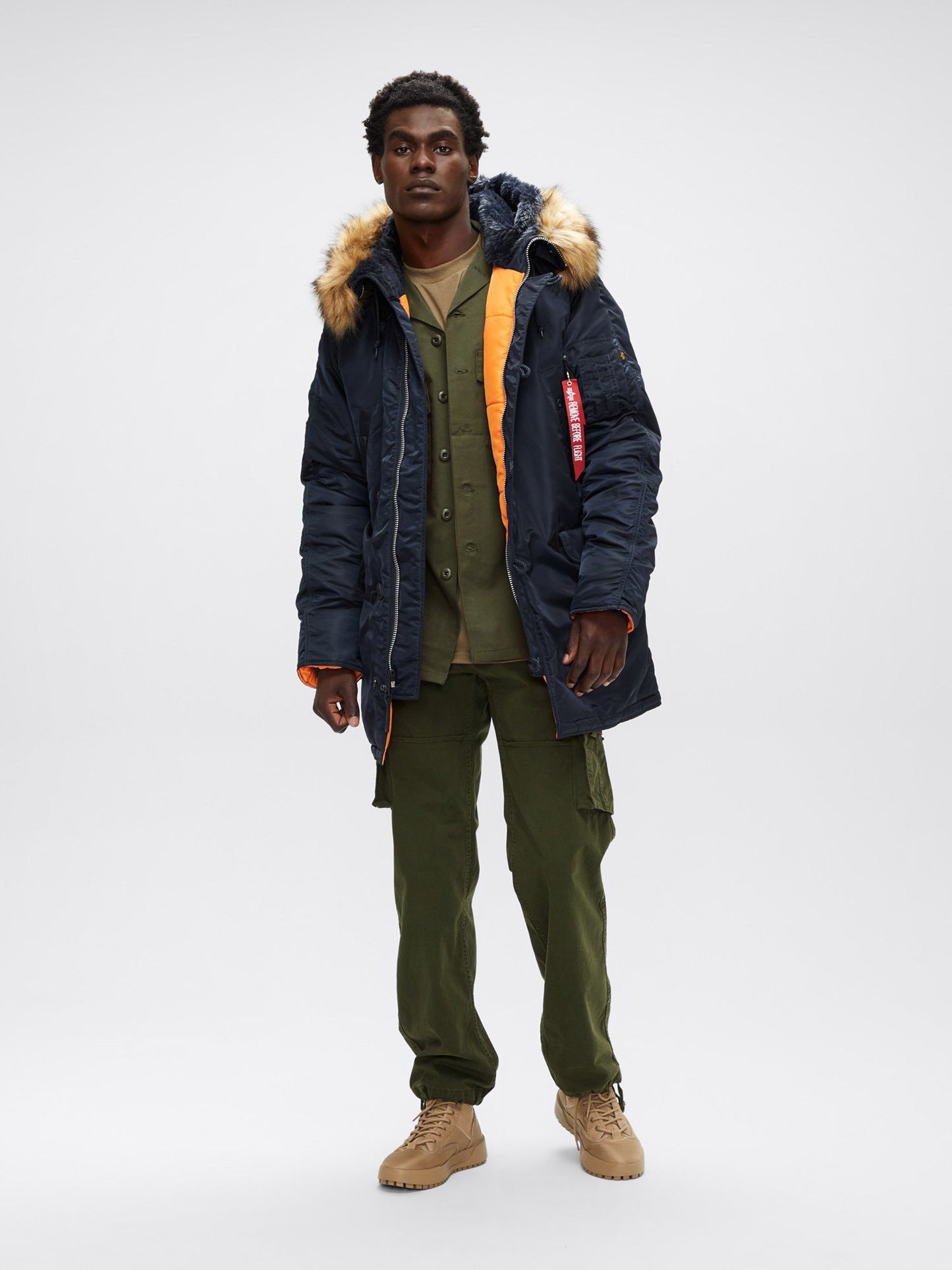 Alpha Slim Fit N-3B Parka - Replica Blue