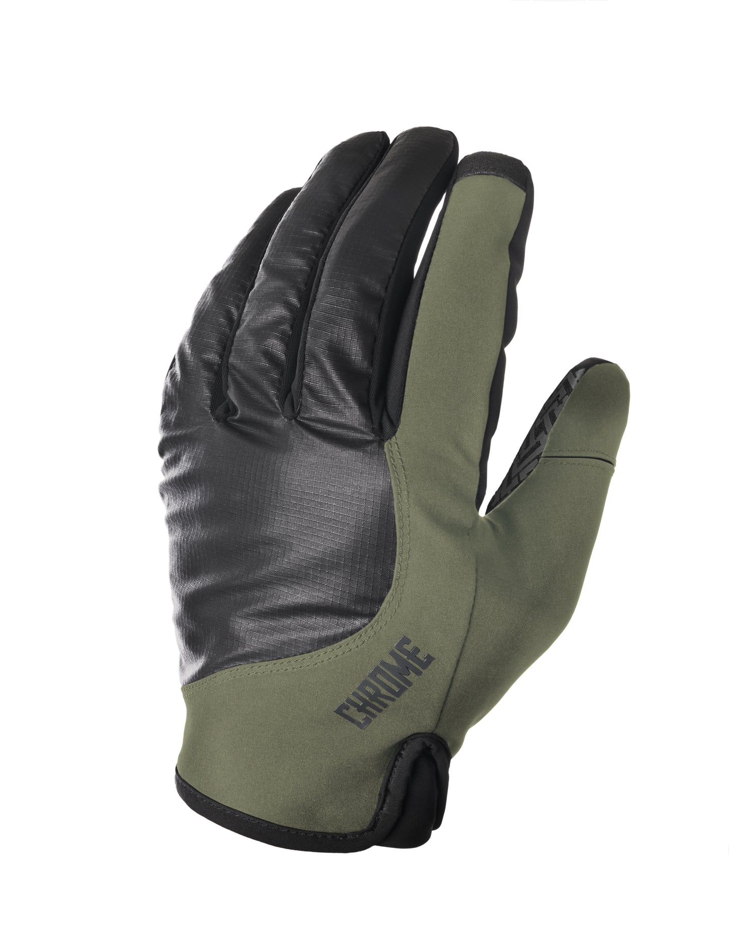 CHROME MIDWEIGHT CYCLE GLOVES - OLIVE/BLACK