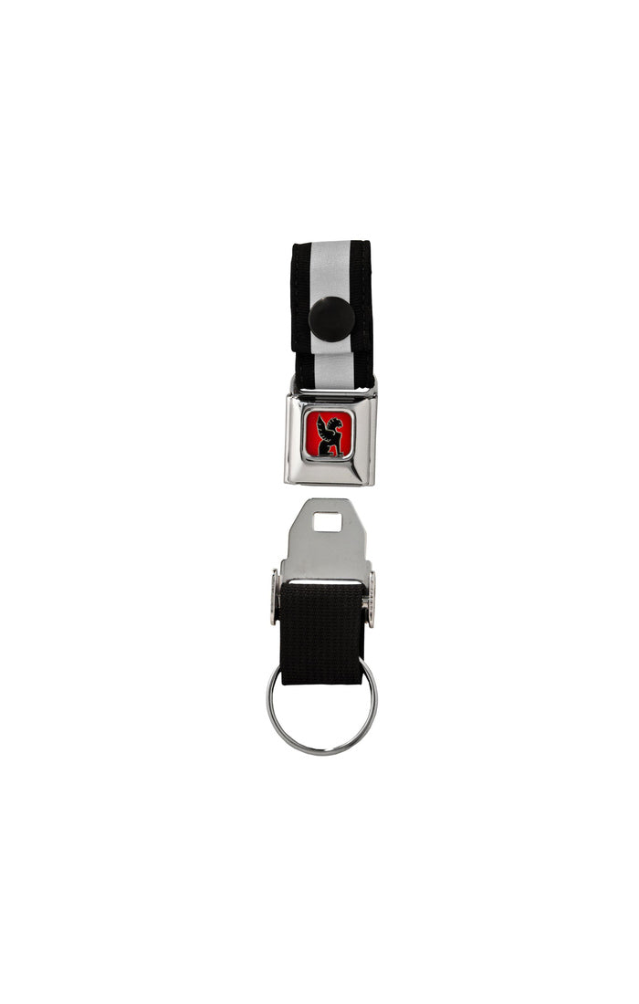 Chrome Mini Buckle Key Chain - Silver Buckle